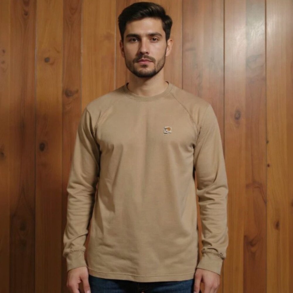 Carhartt Long Sleeve Shirt Tan Brown Men's Size Large